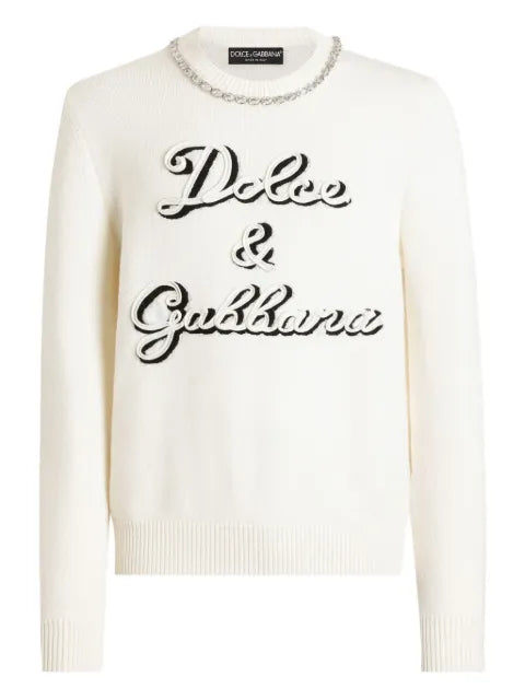 Dolce & Gabbana embellished logo sweater