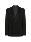 Dolce & Gabbana double-breasted tuxedo jacket in techno gabardine