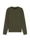 BOSS logo-patch sweatshirt in cotton terry