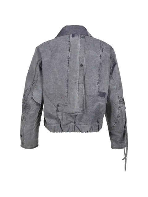 UNDER THE SIGN patchwork wax-coated jacket