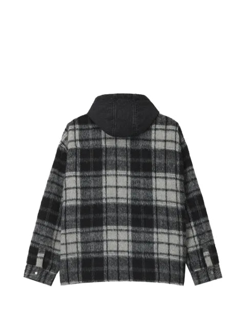 izzue plaid hooded jacket