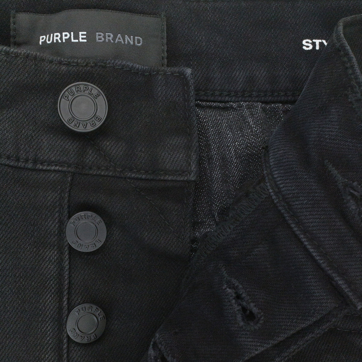 Black P004 Resin Coated Flared Cargo Skinny Jeans