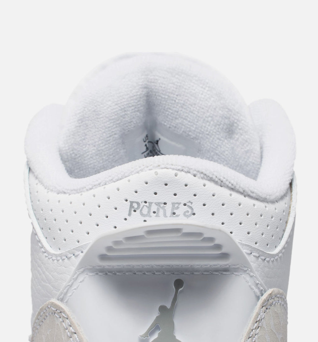 Air Jordan 3 Retro White Metallic Silver Preschool Lifestyle Shoes - White/Metallic Silver