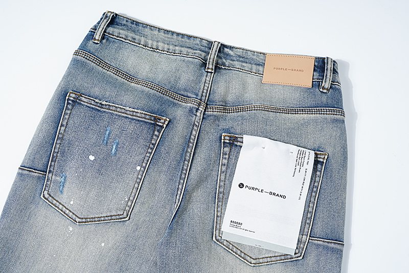 Purple Brand Paint Splatter Distressed Jeans
